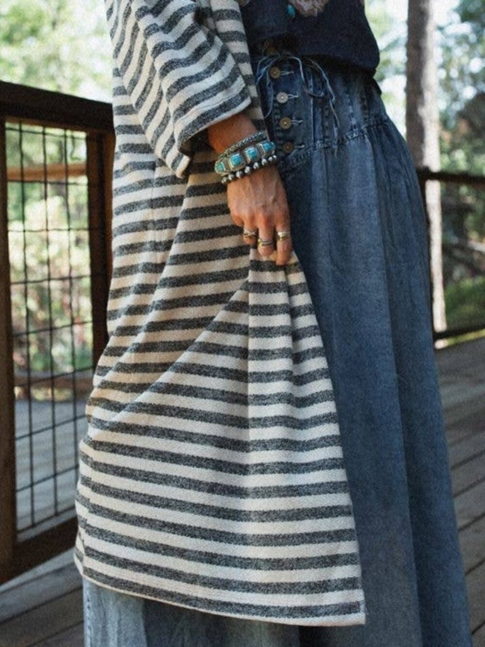 NWT The Nest-Three Bird Nest Endless Love Striped Cardigan - Picture 12 of 15